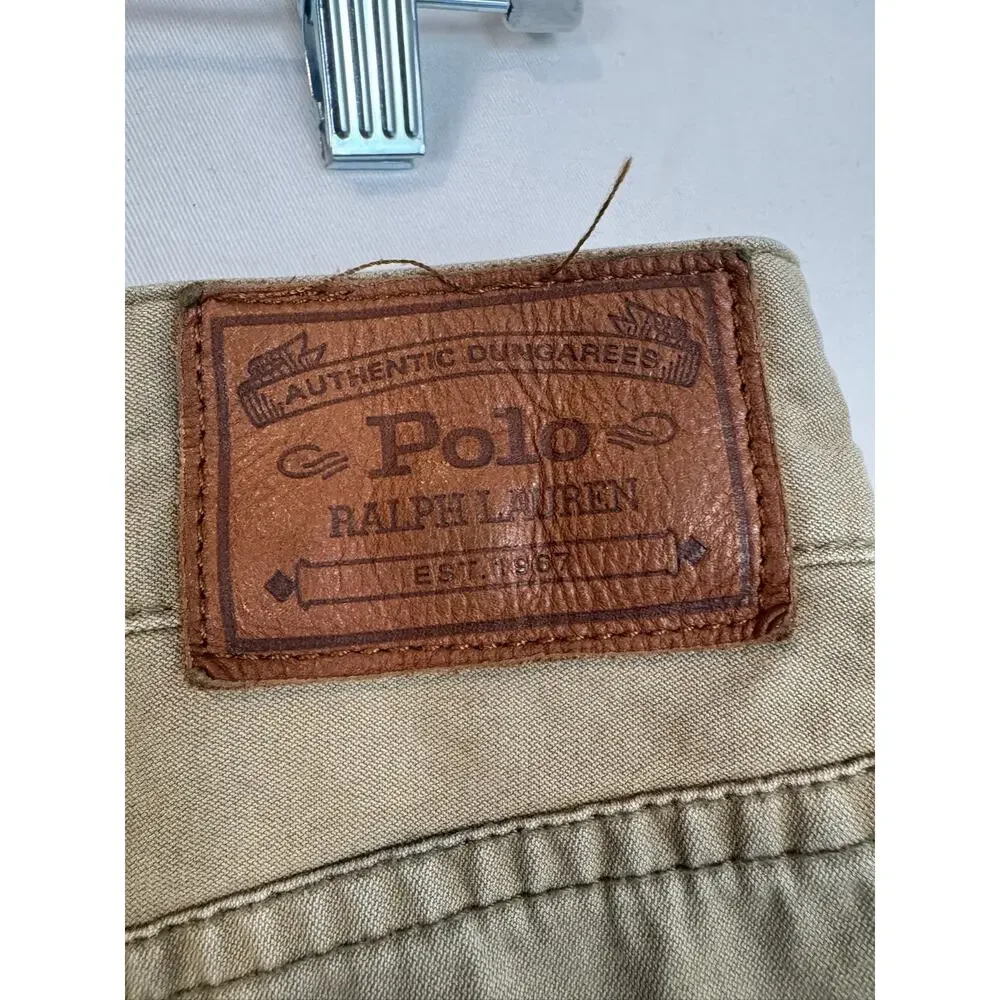 Vintage Polo Ralph Lauren Mens Chino's Heavy Cotton Khaki SZ‎ 40/30